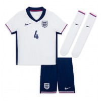 Camisa de time de futebol Inglaterra Declan Rice #4 Replicas 1º Equipamento Infantil Europeu 2024 Manga Curta (+ Calças curtas)